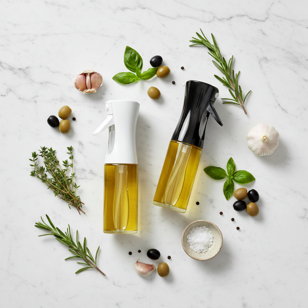 Olive Oil Spray Bottle – Reusable Mist Sprayer for Cooking, BBQ & Air Fryer (200ml / 300ml / 500ml)